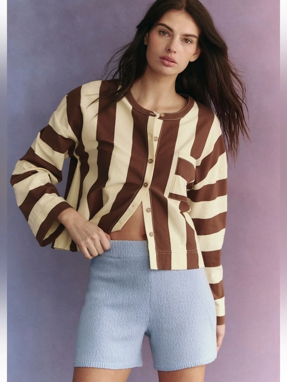 Free People Phia Sweater Set in Blue Snowflake